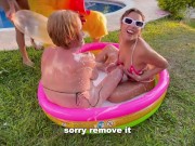 Frisby's chicken organizes fight between ALIX VLOGS and LARA ROSS to see who will fuck his fat cock