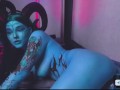 Tattooed Blue Slut With Huge Tits Gets Fucked Hard by Machine