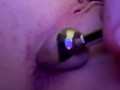 Close Up Squirting Orgasm.. I was so horny I put my dildo in my tight little ass