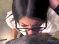 Secretary with huge tits asks to please suck my cock or she'll be fired