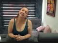 Horny Latina MILF Roommate Exposes Big Tits After Workout And Gets Covered In Cum On Her Boobs
