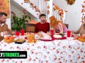 Redhead Stepsisters Arietta Adams & Cherry Fae Share Stud After Thanksgiving Lunch - FamilyStrokes