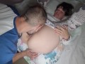 I fuck my hot stepmom and cum inside her juicy hairy pussy. Creampie big hairy pussy close up