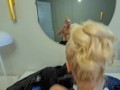 Clapping Ass & Anal Close-Up ! Gymnast Blonde Takes Cum in Splits
