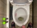 Morning long pissing in the toilet POV