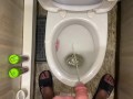 Morning long pissing in the toilet POV