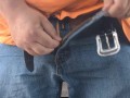 Bear Chub slapping balls at work