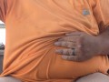 Bear Chub slapping balls at work