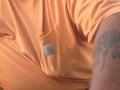 Bear Chub slapping balls at work