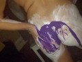 Stupid Slut Twerks & Shows Off Holes All Covered in Paint