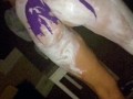 Stupid Slut Twerks & Shows Off Holes All Covered in Paint