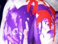 Stupid Slut Twerks & Shows Off Holes All Covered in Paint