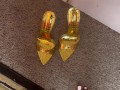 Sexy Gold High Heel Try On.