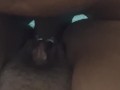 Ebony Black step mom Milf shares Bed BBC creampie Cumshot close up