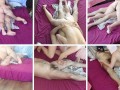 Amateur couple erotic massage. Hot couple sensual oil massage.