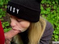 Step Sister Risky Public Sex After Blowjob in the Forest