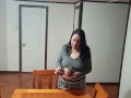 Stepmother caught by surprise while fucking on the dining room table
