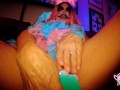 Milfy The Clown goes wild with her dildo! Clown Porn.