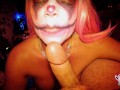 Sexy Milf Clown sucks a big dick before her silly clown pussy gets filled.