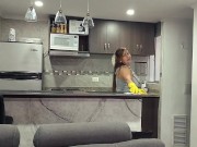 Busty Sexy Maid Gets Horny Cleaning, Jacks Me Off, Sucks My Cock and Swallows My Cum