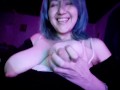 Chubby Goth Mommy Titty Tease and Finger lick