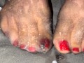 OMG SO MUCH CUM on my toes after Footjob! Most Massive cumshot ever!