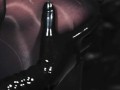 Blonde Girl in Oiled Spandex grabs Cock in Latex Gloves till Cum in her Hands