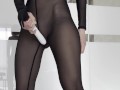 Slutty Stepsis GRINDING & Dry HUMPS in Sheer Bodystocking After Try-On