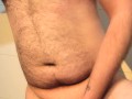 Male masturbation in front of mirror after getting high