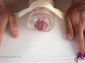 Clear Fleshlight Fuck and Cumshot - Transparent Male Sex Toy