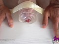 Clear Fleshlight Fuck and Cumshot - Transparent Male Sex Toy