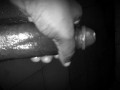 Oiled Horny Guy Masturbating Big Black Dick While Moaning