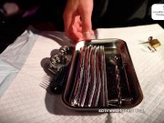 New Slave: I Test His Endurance! Urethra, Electro, CBT Handjob - Mistress Julia