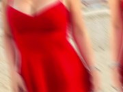 Maca in a photo shoot on the beach in 2025