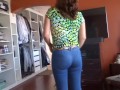 Stepmother is recorded getting dressed, lets herself be fondled, and masturbates