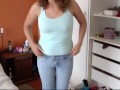 Stepmother is recorded getting dressed, lets herself be fondled, and masturbates
