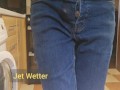 Desperately peeing and soaking my jeans and stripping