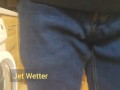 Desperately peeing and soaking my jeans and stripping