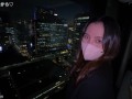 「最初からすぐイカされちゃった…///」 夜景のきれいな場所で特大イキ声出しまくり… 裸より恥ずかしい服で、いろんな箇所が丸見えオイルSEX♥