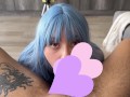 Evangelion Cosplay / Rei Fucks Shinji Pt: 3 / Deepthroat, foot job & gagging