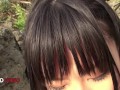 Megumi Haruka Gives Amateur Blowjob Outdoors While Biting Balls and Sucking Dick