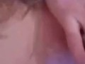 Up close fingering my wet tight ass and pussy and having body shaking orgasm in house party bedroom