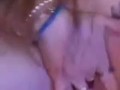 Up close fingering my wet tight ass and pussy and having body shaking orgasm in house party bedroom