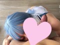 Evangelion Cosplay / Rei Fucks Shinji FINALE / throat fucked, riding, froggy & creampie