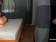 My Hubby Sneaks Into Bedroom And Says NOTHING While I'm Cheating