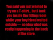 Public fitting room quickie 🔥 while your bf waited outside 😈