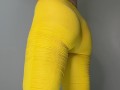 ⭐️ PAWG Plugged Twerkin' & Peeing in Yellow Yoga Pants ⭐️