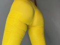 ⭐️ PAWG Plugged Twerkin' & Peeing in Yellow Yoga Pants ⭐️