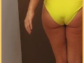 Wifey wears a skimpy yellow bikini