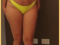 Wifey wears a skimpy yellow bikini